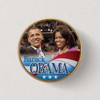 Barack Obama en Michelle Obama Coin Button