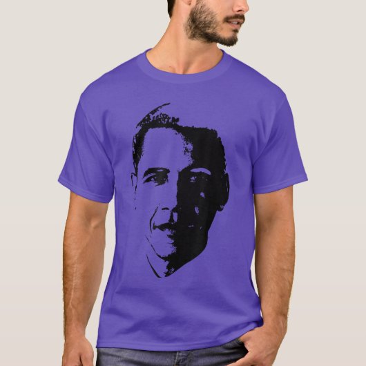 Barack Obama Face 44th POTUS Patriotic Democrat fo T-shirt (Voorkant)