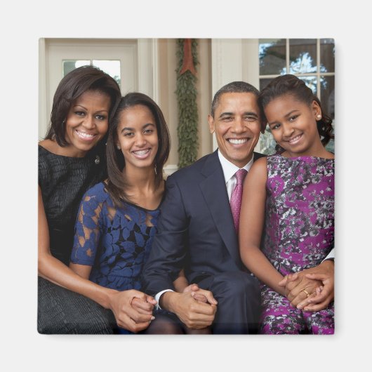 Barack Obama & Family Magneet (Voorkant)