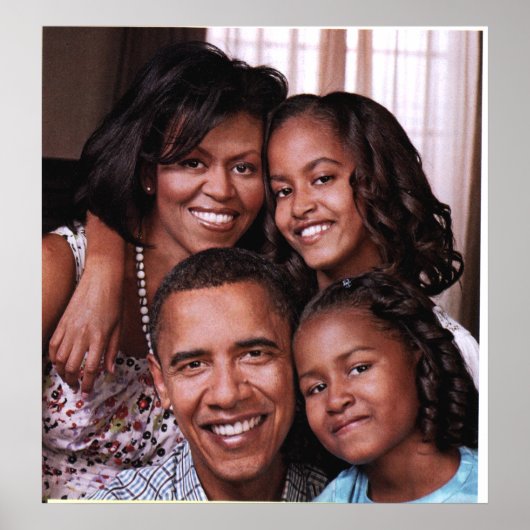 Barack Obama & Family_ Poster_by Elenne Poster (Voorkant)