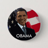 Barack Obama Flag Button (Voorkant)