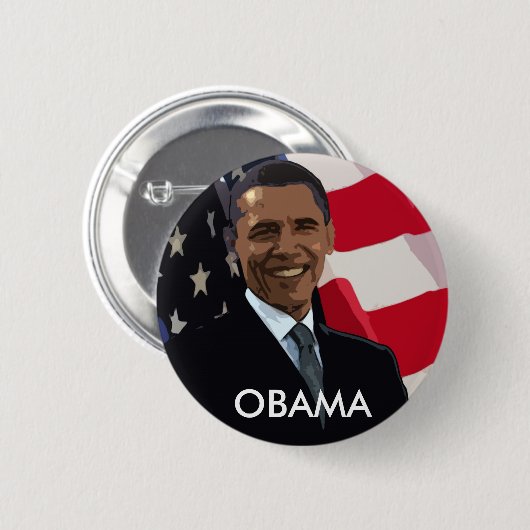 Barack Obama Flag Button (Voorkant /achterkant)