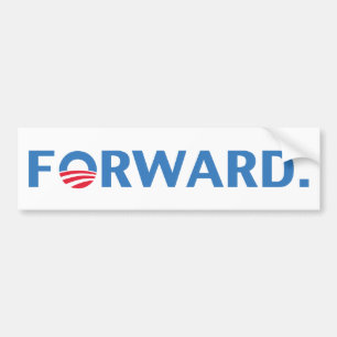 Barack Obama Forward (blauw) Bumpersticker
