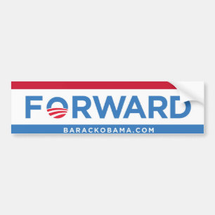 Barack Obama Forward (Rood, Wit, en Blauw) Bumper Bumpersticker
