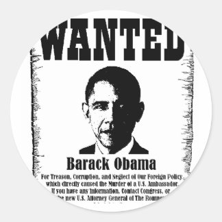 Barack Obama Gezocht Poster Ronde Sticker