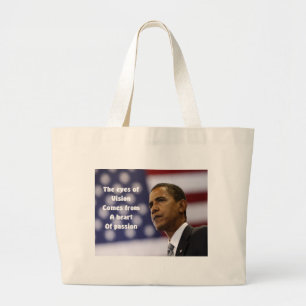 Barack Obama hart van passie Grote Tote Bag
