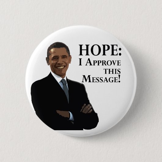 Barack Obama: Hoop Button (Voorkant)