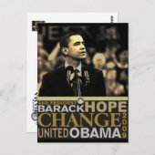 Barack Obama Hope Briefkaart (Voorkant / Achterkant)