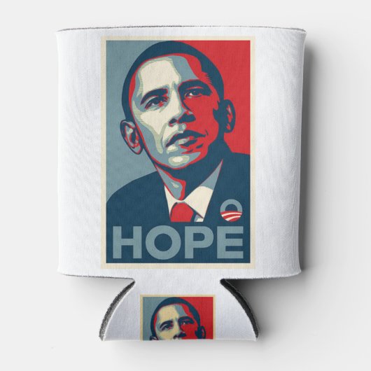 Barack Obama Hope Poster Blikjeskoeler (Voorkant)