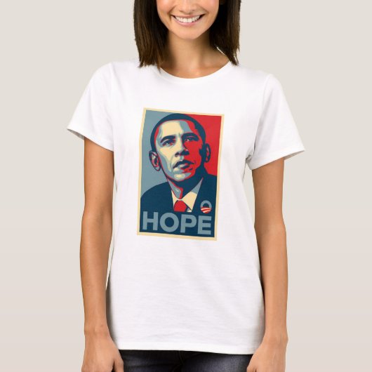 Barack Obama Hope Poster T-shirt (Voorkant)