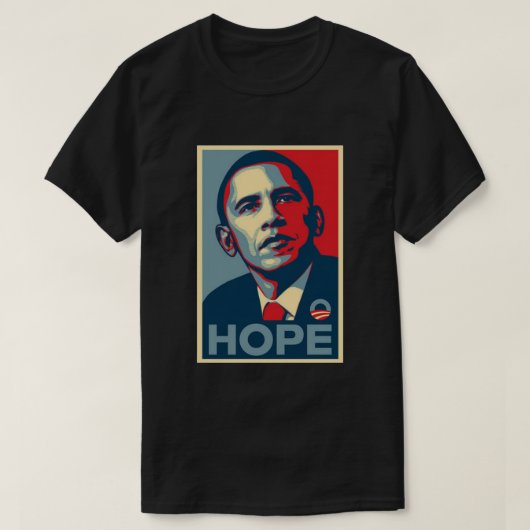 Barack Obama Hope Poster T-shirt (Design voorkant)