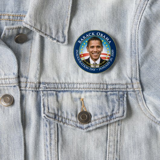 Barack Obama Inaugural Button (In situ)