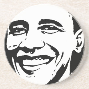 BARACK OBAMA INK ART ZANDSTEEN ONDERZETTER