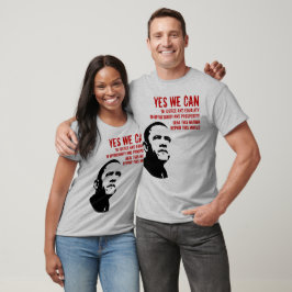Barack Obama: JA, WE KUNNEN...lange hoes T-shirt