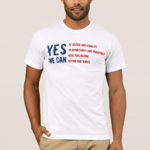 Barack Obama: JA WE KUNNEN - vlag v1 T-shirt