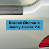 Barack Obama =Jimmy Carter 2.0 Bumpersticker (Op auto)