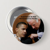 Barack Obama & Joe Biden Ronde Button 7,6 Cm (Voorkant /achterkant)
