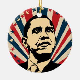 Barack Obama Keramisch Ornament