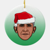 BARACK OBAMA-Kerstmis Keramisch Ornament (Achterkant)