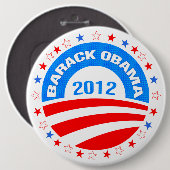 Barack Obama Logo 2012-Diamond Pattern Texture Ronde Button 6,0 Cm (Voorkant /achterkant)