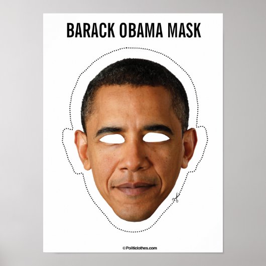 Barack Obama Mask Cutout Poster (Voorkant)