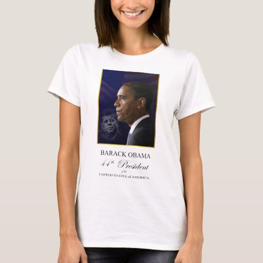 Barack Obama met President Kennedy Shirt (Voorkant)