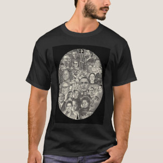Barack Obama, Michelle Obama en Familietekening T-shirt