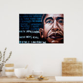 Barack Obama Mural & Speech, Brooklyn, New York Poster (Keuken)