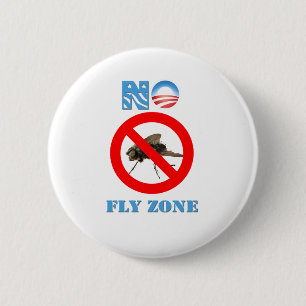 Barack Obama No Fly Zone Ronde Button 5,7 Cm