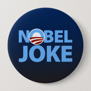 Barack Obama: Nobel Joke Ronde Button 4,0 Cm