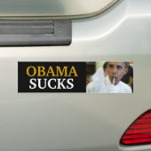 BARACK OBAMA - OBAMA SUCKS BUMPERSTICKER (Op auto)