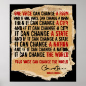 BARACK OBAMA-ONE VOICE POSTER B2 (Devant)