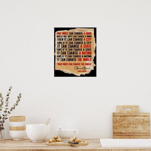 BARACK OBAMA-ONE VOICE POSTER B2 (Cuisine)