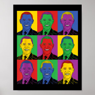 Barack Obama Pop Art -  geschiedenis T-shirt Poster