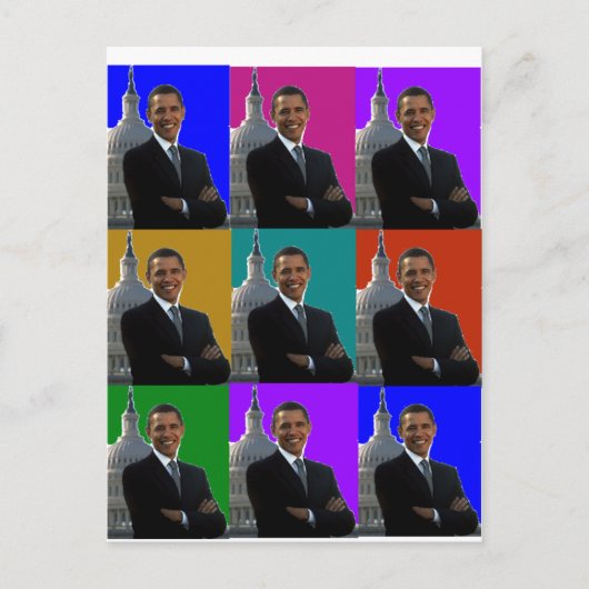Barack Obama POPART . T-shirts en cadeautjes Briefkaart (Voorkant)