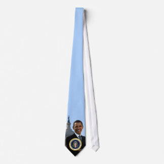 Barack Obama Portrait Pres Seal Power Stropdas