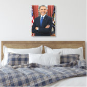 Barack Obama portret Canvas Afdruk (Insitu (Slaapkamer))