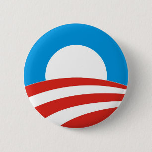 barack obama president vs logo verkiezingen 2012 ronde button 5,7 cm
