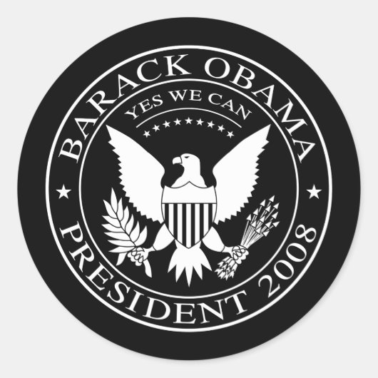 Barack Obama Presidential Seal 2008 Sticker (Voorkant)
