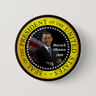 Barack Obama - Presidentiële Button voor zeehonde