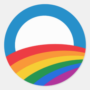 Barack Obama Pride Knop - Ronde Sticker