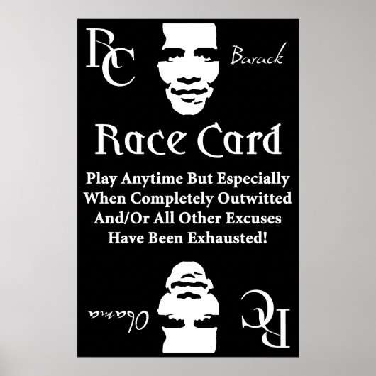 Barack Obama Race Kaart Poster (Voorkant)