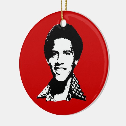 Barack Obama retro Keramisch Ornament (Links)