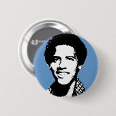 Barack Obama retro Ronde Button 5,7 Cm (Voorkant /achterkant)