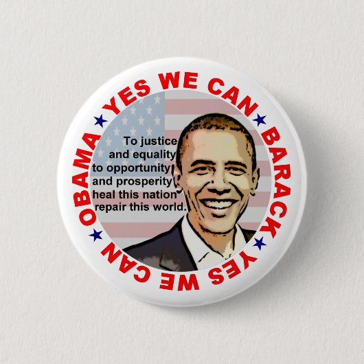 Barack Obama Ronde Button 5,7 Cm (Voorkant)