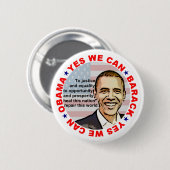 Barack Obama Ronde Button 5,7 Cm (Voorkant /achterkant)