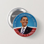 Barack Obama Ronde Button 5,7 Cm (Voorkant /achterkant)