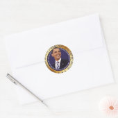 Barack Obama Ronde Sticker (Envelop)