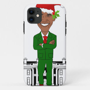 barack obama santa claus iPhone 11 hoesje