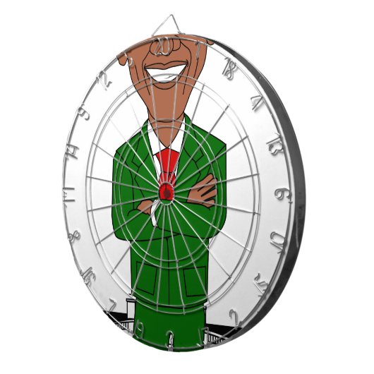 barack obama santa claus dartbord (Voorkant Rechts)